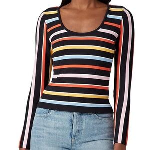 Striped Multicolor Long Sleeve Blouse